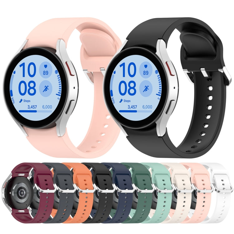 For Samsung Galaxy Watch7 40 / 44mm Solid Color Silver Buckle Quick Release Silicone Watch Band(Light Pink) - free shipping - PMC TechLife - Order now!