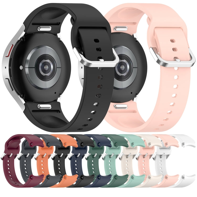For Samsung Galaxy Watch FE 40mm Solid Color Silver Buckle Quick Release Silicone Watch Band(White) - free shipping - PMC TechLife - Order now!