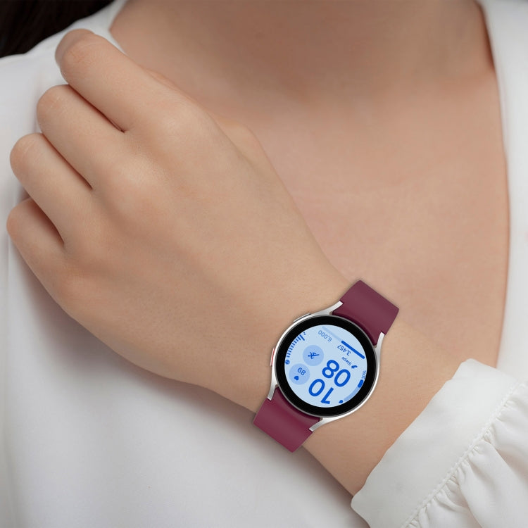 For Samsung Galaxy Watch7 40 / 44mm Solid Color Silver Buckle Quick Release Silicone Watch Band(Starlight) - free shipping - PMC TechLife - Order now!