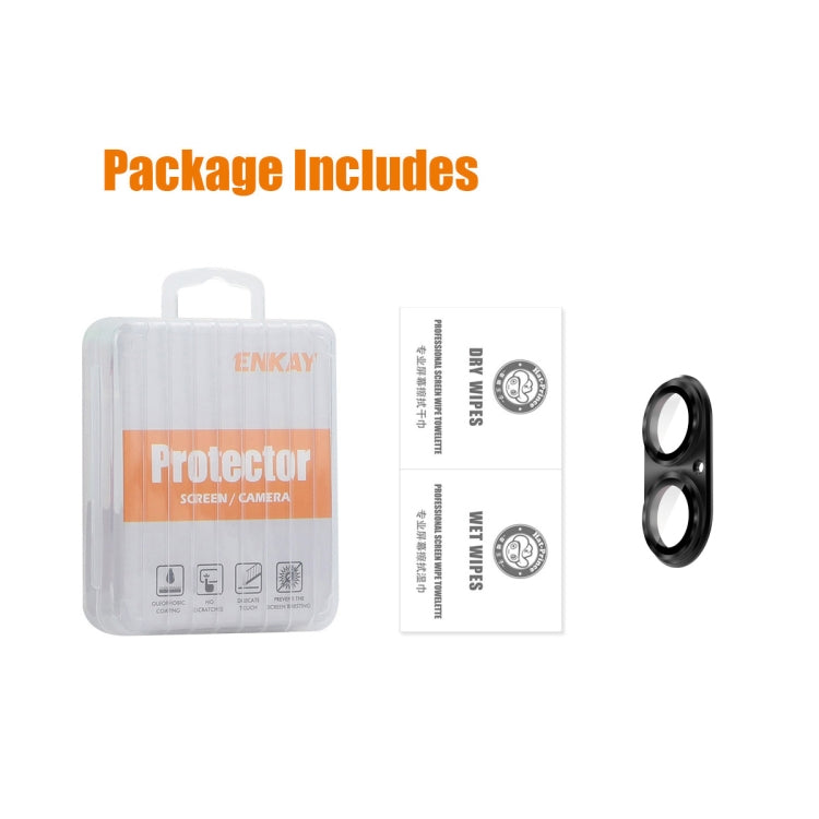 For iPhone 16 / 16 Plus ENKAY Aluminium Alloy Tempered Glass Lens Cover Film(Golden) - free shipping - PMC TechLife - Order now!