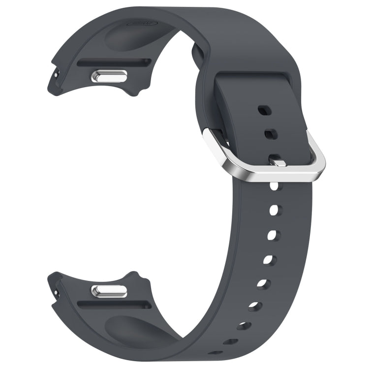 For Samsung Galaxy Watch 6 44mm Solid Color Silver Buckle Quick Release Silicone Watch Band(Grey) - free shipping - PMC TechLife - Order now!