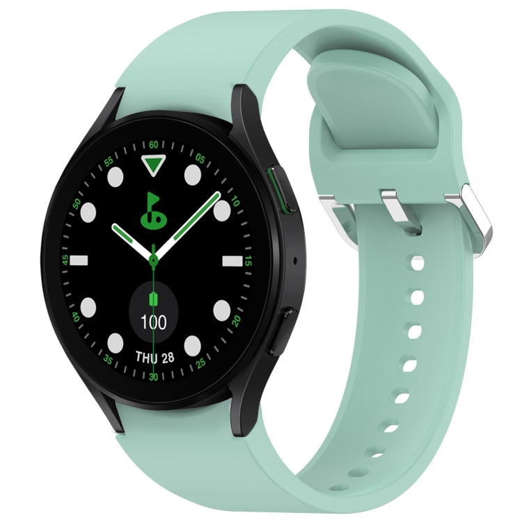 For Samsung Galaxy watch 5 Golf Edition Solid Color Silver Buckle Quick Release Silicone Watch Band(Teal) - free shipping - PMC TechLife - Order now!