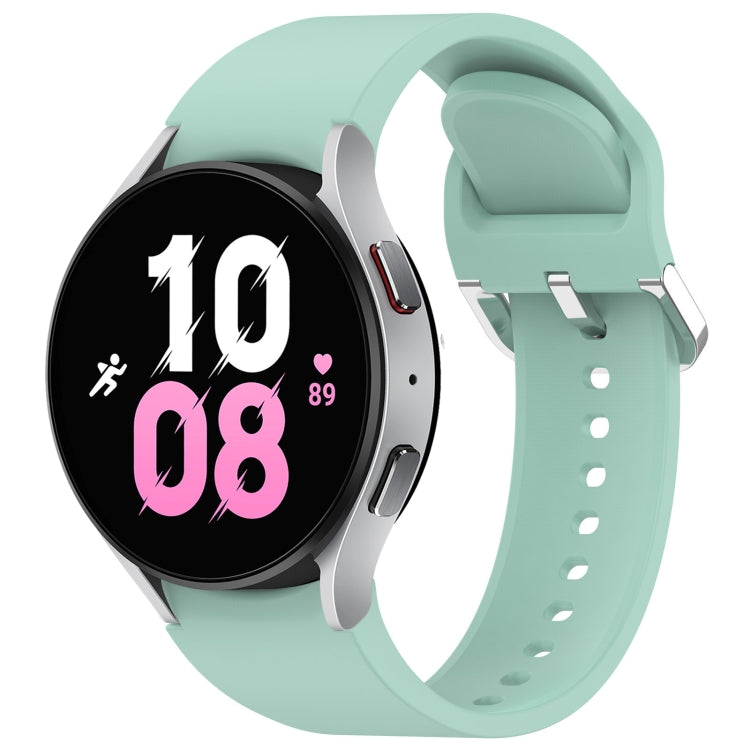 For Samsung Galaxy Watch 5  44mm Solid Color Silver Buckle Quick Release Silicone Watch Band(Teal) - free shipping - PMC TechLife - Order now!