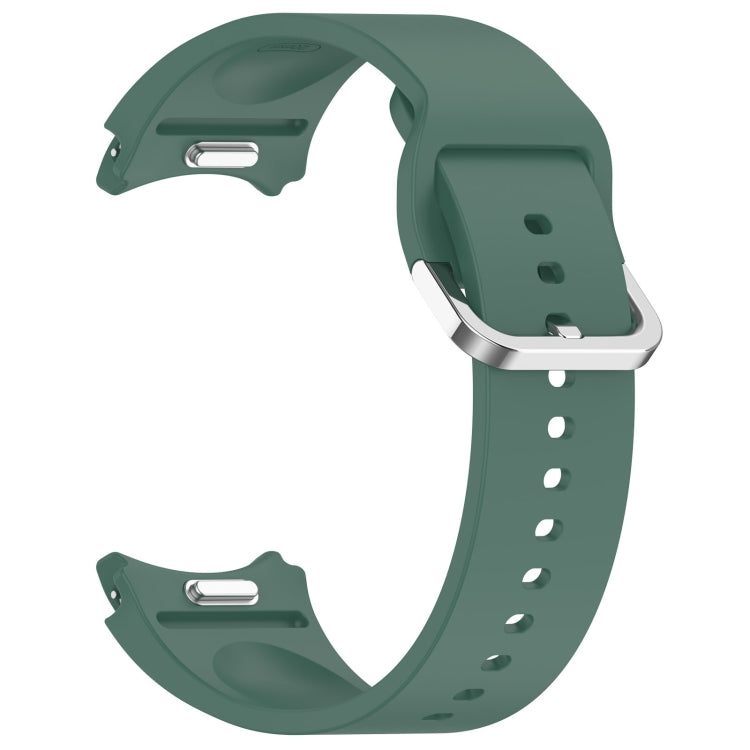 For Samsung Galaxy Watch 4 40mm Solid Color Silver Buckle Quick Release Silicone Watch Band(Green) - free shipping - PMC TechLife - Order now!