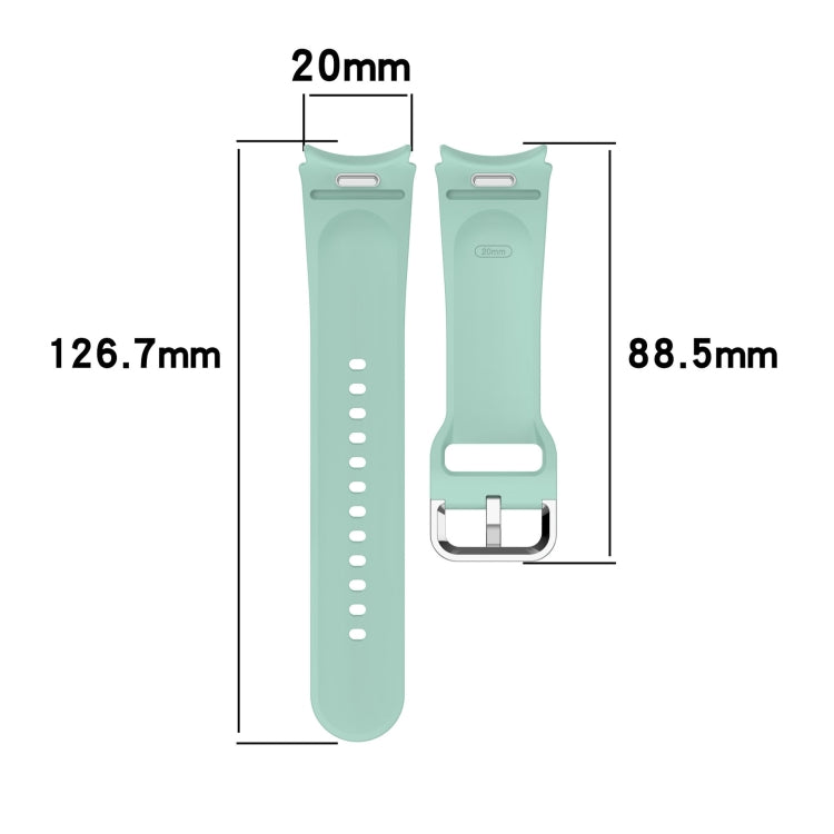 For Samsung Galaxy Watch 6 44mm Solid Color Silver Buckle Quick Release Silicone Watch Band(Grey) - free shipping - PMC TechLife - Order now!