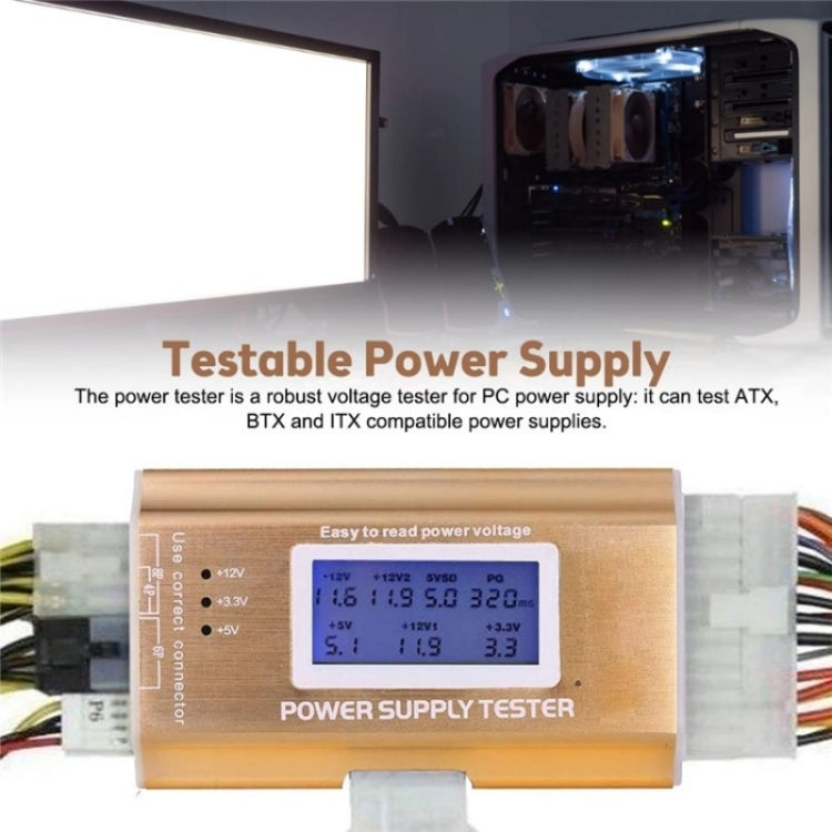 YNS-05 Desktop Computer Power Testing Tool Aluminum Alloy LCD Display ATX Power Tester - Others by PMC Jewellery | Online Shopping South Africa | PMC Jewellery | Buy Now Pay Later Mobicred