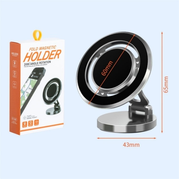 G168 Rotatable Cellphone Stand Car Dashboard Windshield Magnetic Phone Holder(Grey) - free shipping - PMC Jewellery - Order now!