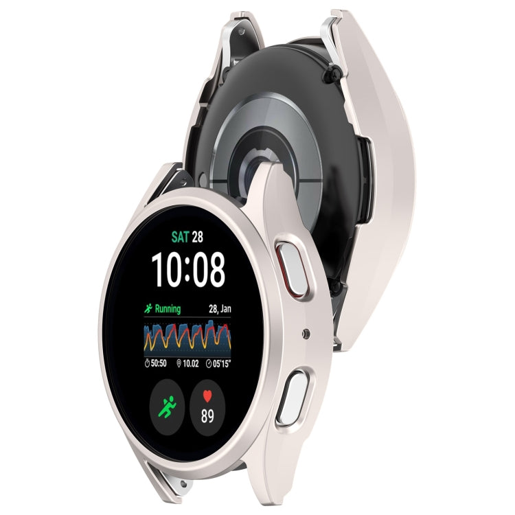 For Sansung Galaxy Watch 7 44mm Half Pack Hollow PC Watch Protective Case(Starlight) - Watch Cases by PMC TechLife | Online Shopping South Africa | PMC TechLife | Buy Now Pay Later Mobicred
