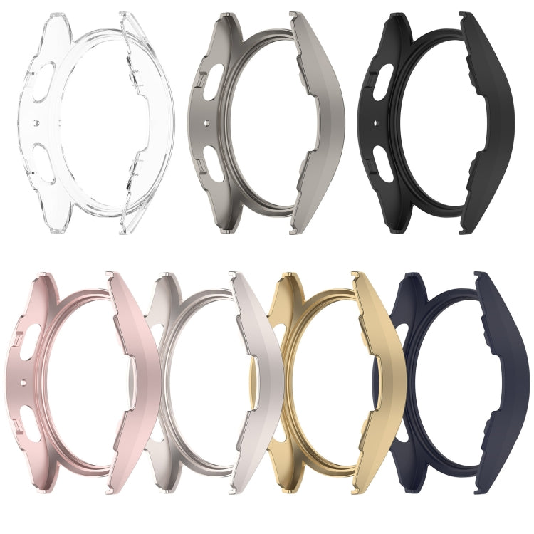 For Sansung Galaxy Watch 7 44mm Half Pack Hollow PC Watch Protective Case(Titanium Steel Color) - Watch Cases by PMC TechLife | Online Shopping South Africa | PMC TechLife | Buy Now Pay Later Mobicred