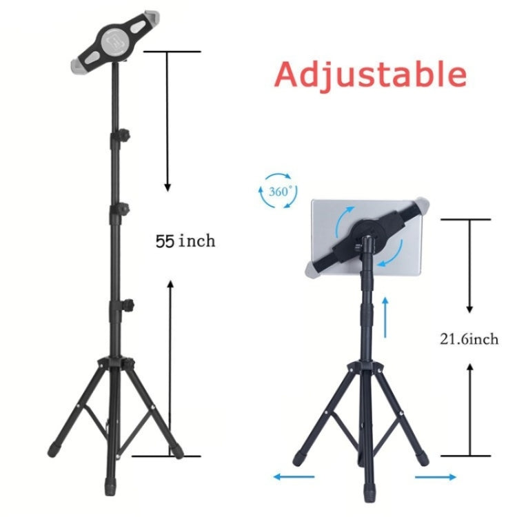 XWJ-LP002 For 7.9-12 inch Tablet Portable 360 Degree Rotation  Aluminum Alloy Tripod - Stand by PMC TechLife | Online Shopping South Africa | PMC TechLife | Buy Now Pay Later Mobicred