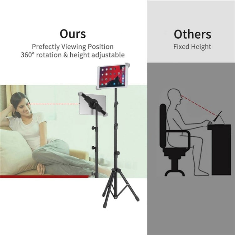 XWJ-LP002 For 7.9-12 inch Tablet Portable 360 Degree Rotation  Aluminum Alloy Tripod - Stand by PMC TechLife | Online Shopping South Africa | PMC TechLife | Buy Now Pay Later Mobicred