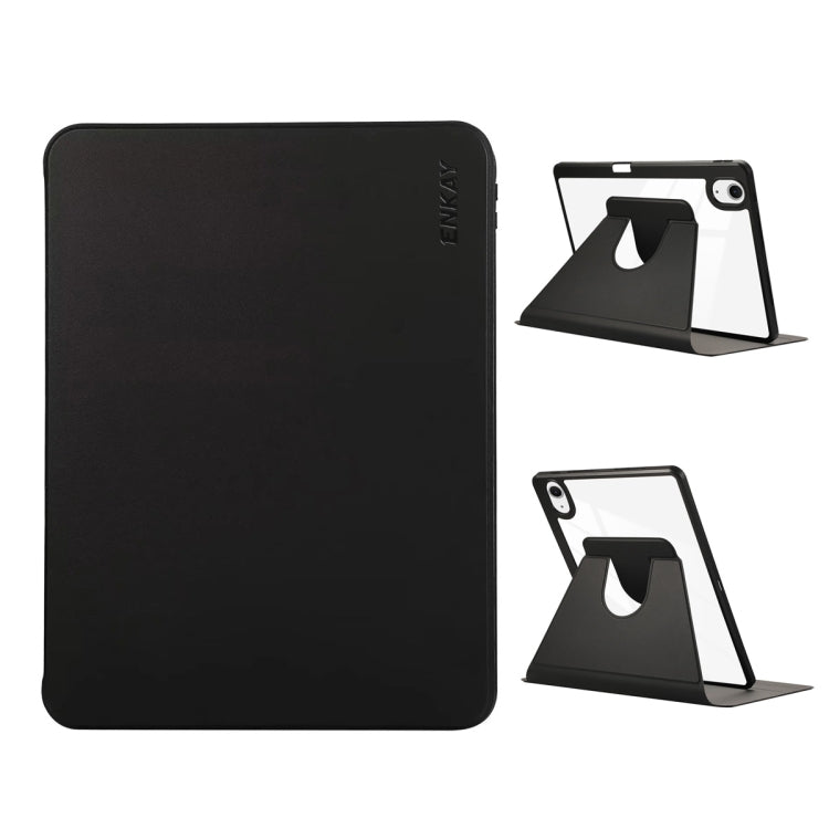 For iPad Pro Air 11 2024 ENKAY 360 Rotation PMMA Leather Smart Tablet Case with Pen Slot(Black) - free shipping - PMc TechLife - Order now!