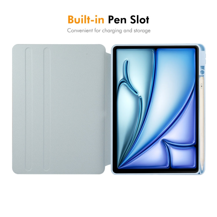 For iPad Pro Air 11 2024 ENKAY 360 Rotation PMMA Leather Smart Tablet Case with Pen Slot(Black) - free shipping - PMc TechLife - Order now!