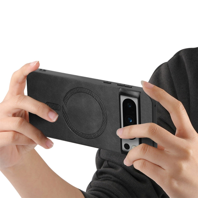 For Google Pixel 9 Pro XL Retro Magsafe Magnetic PU Back Cover Phone Case(Black) - Google Cases by PMC TechLife | Online Shopping South Africa | PMC TechLife | Buy Now Pay Later Mobicred