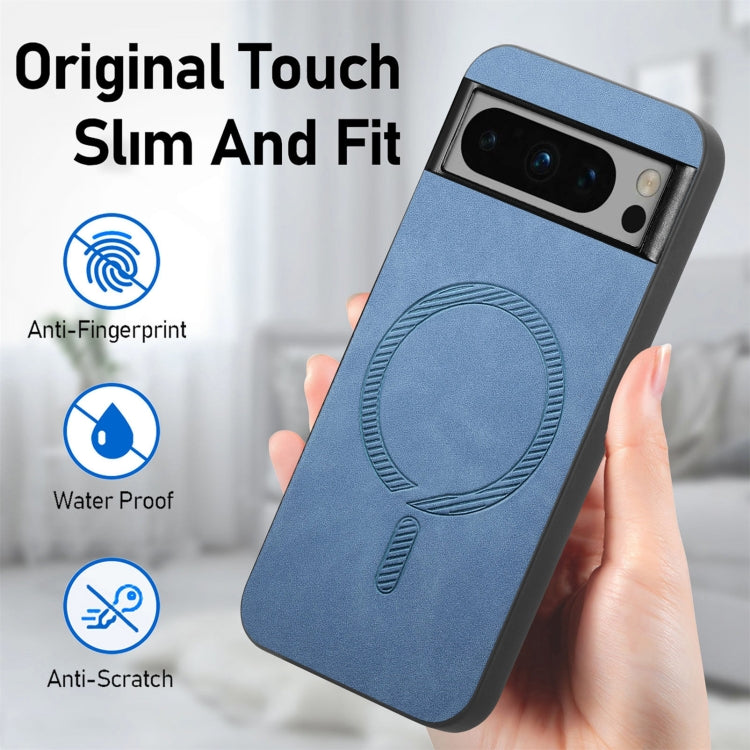 For Google Pixel 9 Pro XL Retro Magsafe Magnetic PU Back Cover Phone Case(Green) - Google Cases by PMC TechLife | Online Shopping South Africa | PMC TechLife | Buy Now Pay Later Mobicred
