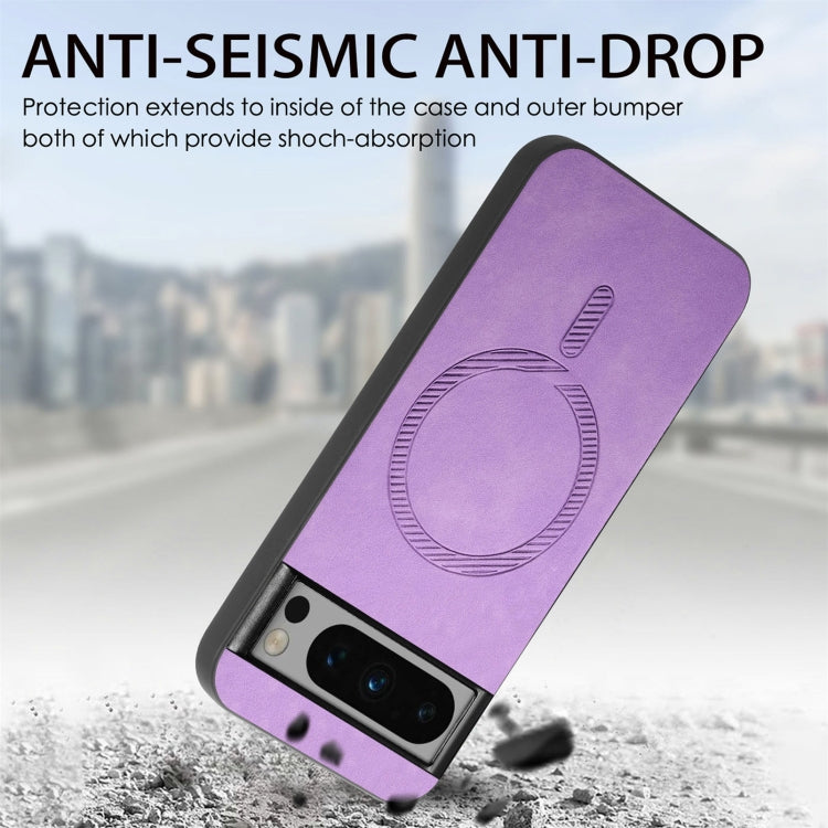 For Google Pixel 9 Pro XL Retro Magsafe Magnetic PU Back Cover Phone Case(Green) - Google Cases by PMC TechLife | Online Shopping South Africa | PMC TechLife | Buy Now Pay Later Mobicred