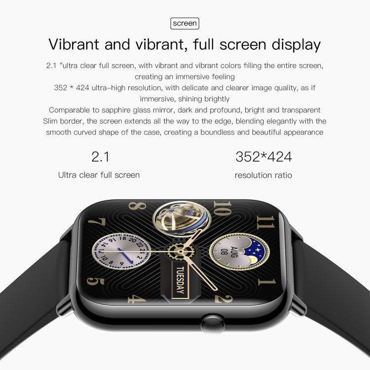 Q19 Max 2.1 inch HD Screen Waterproof Sports Business Smart Watch(Black) - Smart Watches by PMC TechLife | Online Shopping South Africa | PMC TechLife | Buy Now Pay Later Mobicred