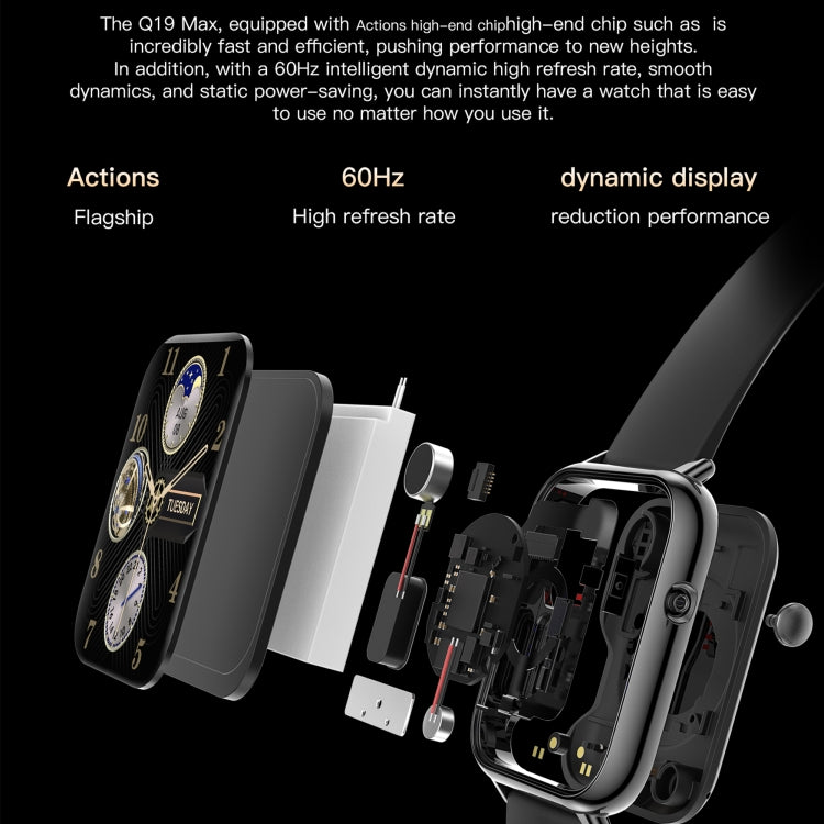 Q19 Max 2.1 inch HD Screen Waterproof Sports Business Smart Watch(Black) - Smart Watches by PMC TechLife | Online Shopping South Africa | PMC TechLife | Buy Now Pay Later Mobicred