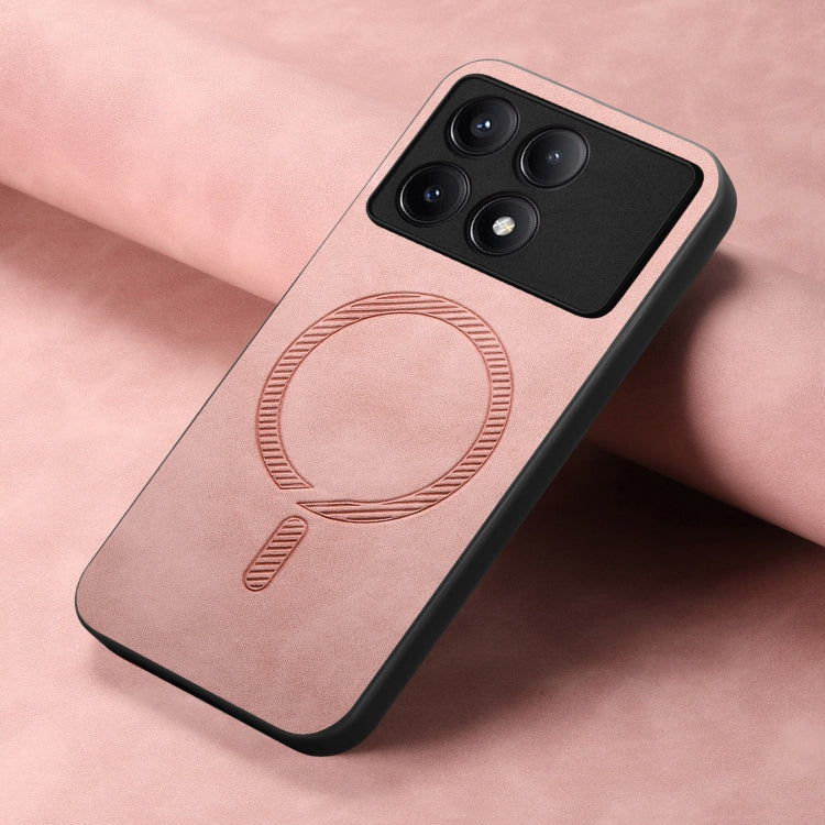 For Xiaomi Redmi K70 / K70 Pro 5G Solid Color Retro Magsafe PU Back Cover Phone Case(Pink) - Xiaomi Cases by PMC Jewellery | Online Shopping South Africa | PMC Jewellery | Buy Now Pay Later Mobicred