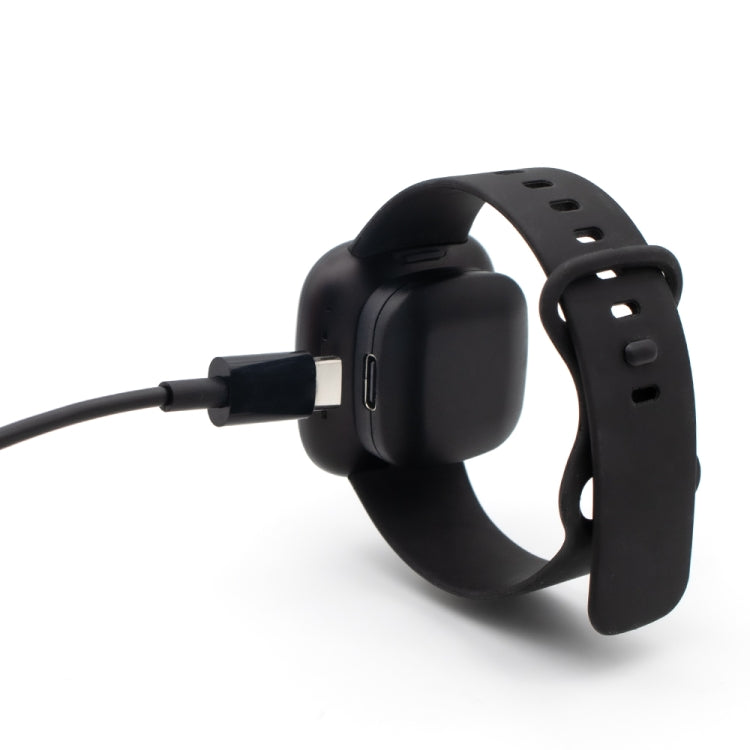 For Fitbit Sense Portable Detachable USB-C / Type-C Interface Smart Watch Magnetic Charger(Black) - Charger by PMC TechLife | Online Shopping South Africa | PMC TechLife | Buy Now Pay Later Mobicred