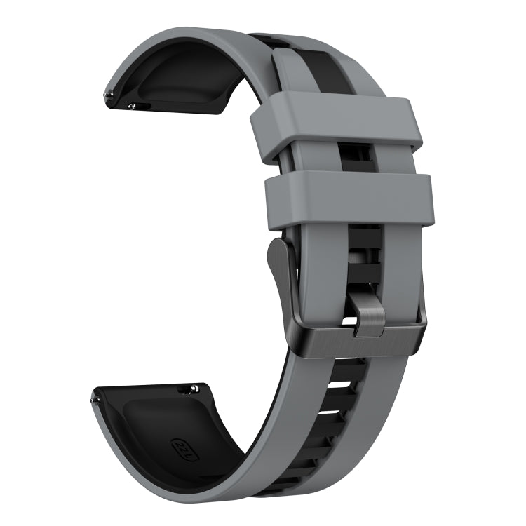 For Amazfit GTR Mini 20mm Two-Color Sports Silicone Watch Band(Grey+Black) - free shipping - PMC TechLife - Order now!