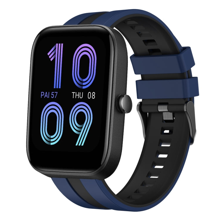 For Amazfit Bip3 20mm Two-Color Sports Silicone Watch Band(Blue+Black) - free shipping - PMC TechLife - Order now!