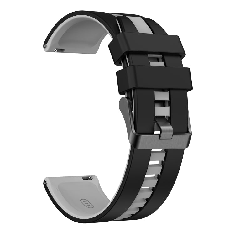 For Amazfit Bip3 Pro 20mm Two-Color Sports Silicone Watch Band(Black+Grey) - free shipping - PMC TechLife - Order now!