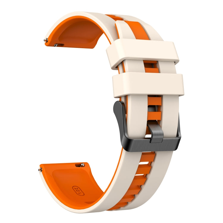 For Amazfit GTR 2e 22mm Two-Color Sports Silicone Watch Band(Starlight+Orange) - free shipping - PMC TechLife - Order now!