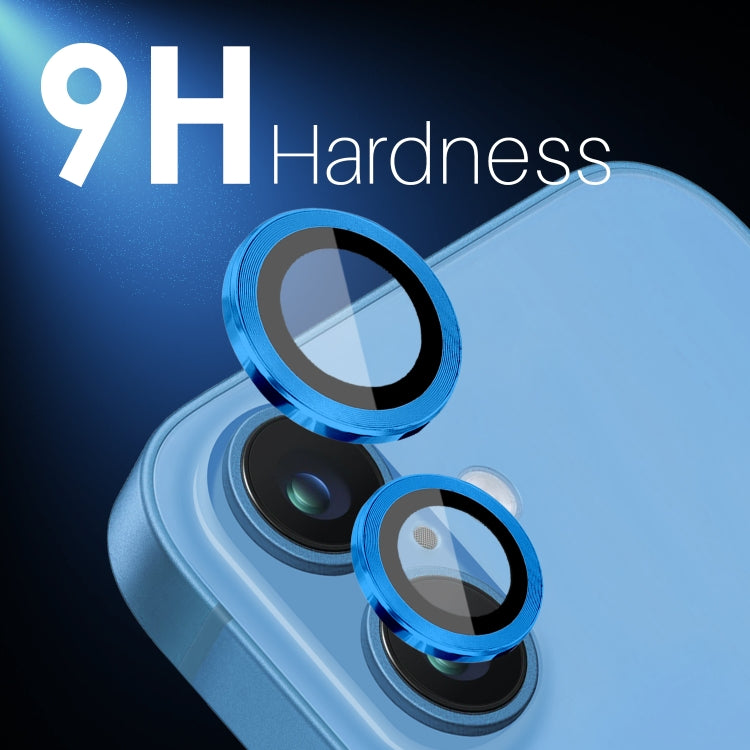 For iPhone 16 / 16 Plus NORTHJO 2 Sets 4pcs Camera Lens Protector Cover Metal Ring Film(Blue) - iPhone 16 Plus Tempered Glass by NORTHJO | Online Shopping South Africa | PMC TechLife | Buy Now Pay Later Mobicred