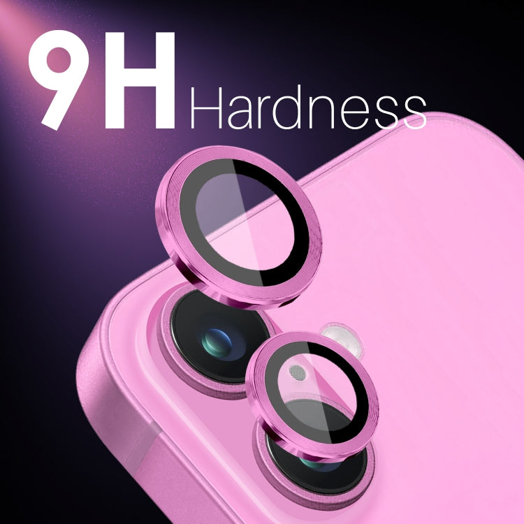 For iPhone 16 / 16 Plus NORTHJO 2 Sets 4pcs Camera Lens Protector Cover Metal Ring Film(Rose) - iPhone 16 Plus Tempered Glass by NORTHJO | Online Shopping South Africa | PMC TechLife | Buy Now Pay Later Mobicred