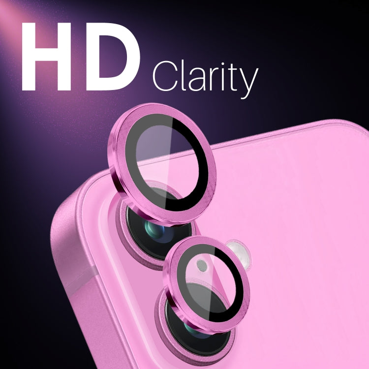 For iPhone 16 / 16 Plus NORTHJO 2 Sets 4pcs Camera Lens Protector Cover Metal Ring Film(Rose) - iPhone 16 Plus Tempered Glass by NORTHJO | Online Shopping South Africa | PMC TechLife | Buy Now Pay Later Mobicred
