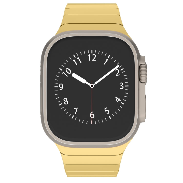 For Apple Watch Ultra 2 49mm One-bead Paint Alloy Butterfly Buckle Watch Band(Gold) - free shipping - PMC TechLife - Order now!