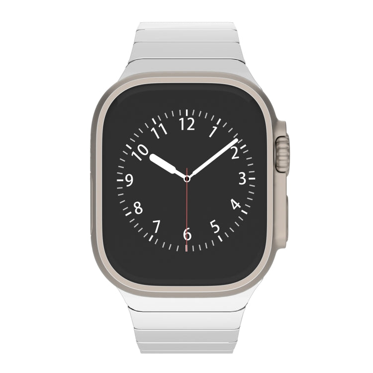 For Apple Watch Series 8 45mm One-bead Paint Alloy Butterfly Buckle Watch Band(Silver) - free shipping - PMC TechLife - Order now!