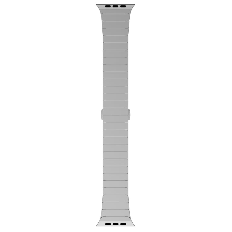 For Apple Watch Series 6 44mm One-bead Paint Alloy Butterfly Buckle Watch Band(Silver) - free shipping - PMC TechLife - Order now!