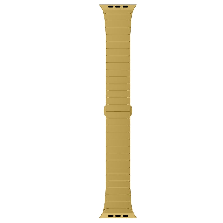 For Apple Watch Series 3 42mm One-bead Paint Alloy Butterfly Buckle Watch Band(Gold) - free shipping - PMC TechLife - Order now!