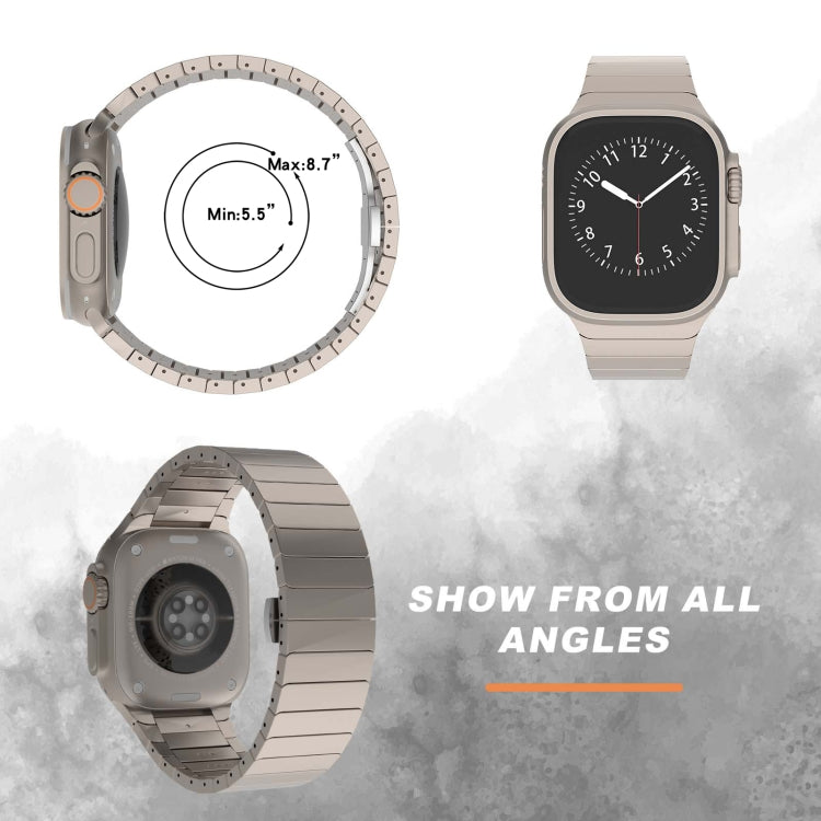 For Apple Watch Series 7 45mm One-bead Paint Alloy Butterfly Buckle Watch Band(Silver) - free shipping - PMC TechLife - Order now!