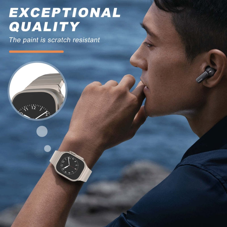 For Apple Watch SE 2023 44mm One-bead Paint Alloy Butterfly Buckle Watch Band(Gold) - free shipping - PMC TechLife - Order now!