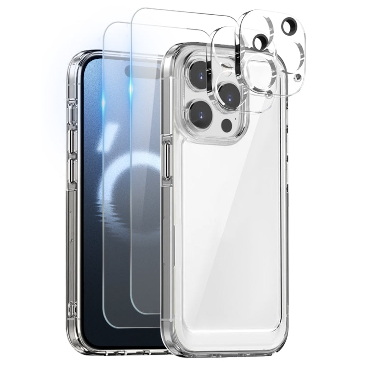 For iPhone 16 Pro NORTHJO 5 in 1 Clear Phone Case with 2pcs Screen Film + 2pcs Camera Lens Film - iPhone 16 Pro Cases by NORTHJO | Online Shopping South Africa | PMC TechLife | Buy Now Pay Later Mobicred