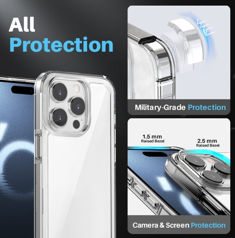 For iPhone 16 Pro NORTHJO 5 in 1 Clear Phone Case with 2pcs Screen Film + 2pcs Camera Lens Film - iPhone 16 Pro Cases by NORTHJO | Online Shopping South Africa | PMC TechLife | Buy Now Pay Later Mobicred