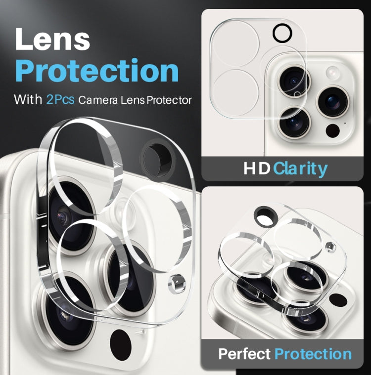 For iPhone 16 Pro NORTHJO 5 in 1 Clear Phone Case with 2pcs Screen Film + 2pcs Camera Lens Film - iPhone 16 Pro Cases by NORTHJO | Online Shopping South Africa | PMC TechLife | Buy Now Pay Later Mobicred