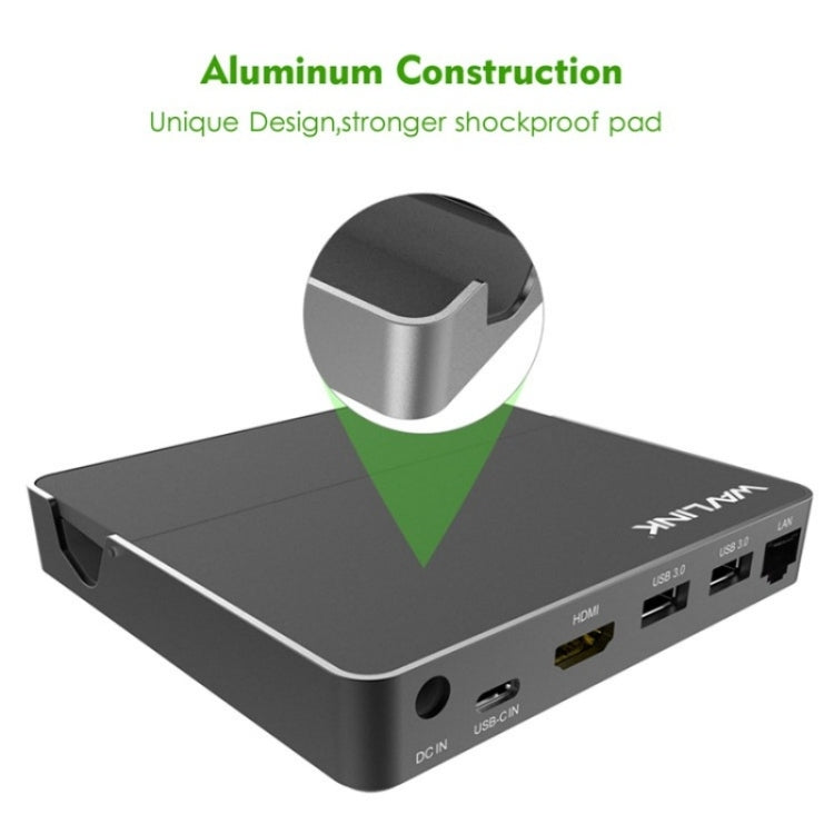 WAVLINK UHP3D01G Gigabit Ethernet USB 3.0 Multi-Function HUB 4K HD Docking Station(AU Plug) - free shipping - PMC Jewellery - Order now!