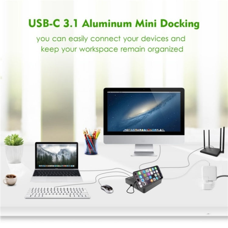 WAVLINK UHP3D01G Gigabit Ethernet USB 3.0 Multi-Function HUB 4K HD Docking Station(AU Plug) - free shipping - PMC Jewellery - Order now!