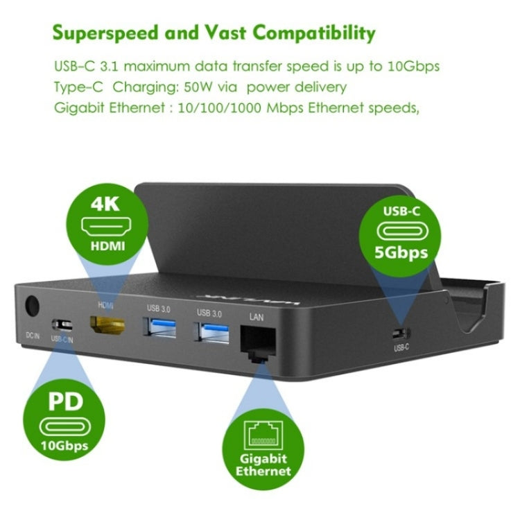 WAVLINK UHP3D01G Gigabit Ethernet USB 3.0 Multi-Function HUB 4K HD Docking Station(AU Plug) - free shipping - PMC Jewellery - Order now!