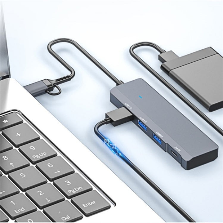 ADS-309D USB / Type-C to 3  x USB 3.0 + Type-C Data Port Expansion Hub Adapter - USB 3.0 HUB by PMC Jewellery | Online Shopping South Africa | PMC Jewellery | Buy Now Pay Later Mobicred