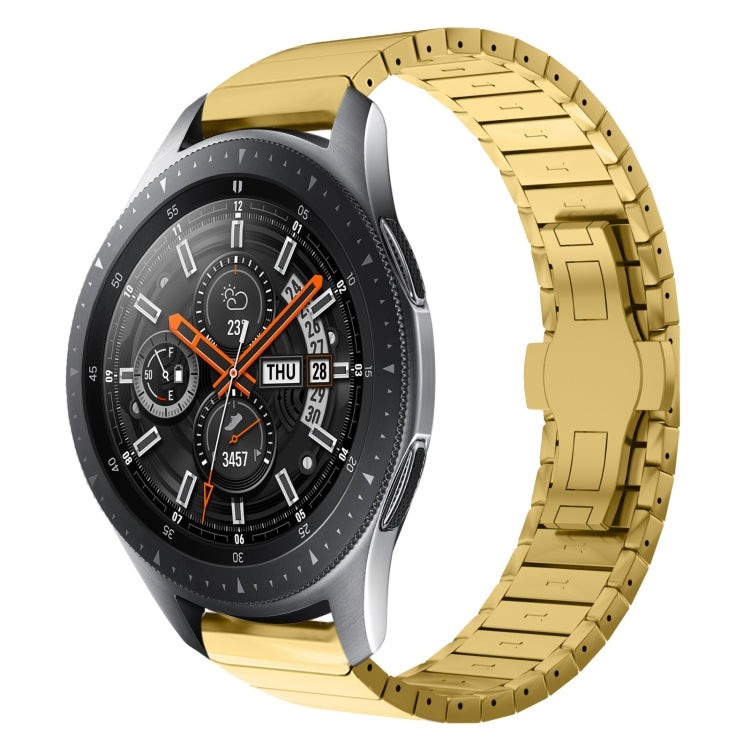 For Samsung Galaxy Watch 46mm 22mm One Bead Paint Butterfly Buckle Alloy Watch Band(Gold) - free shipping - PMC TechLife - Order now!