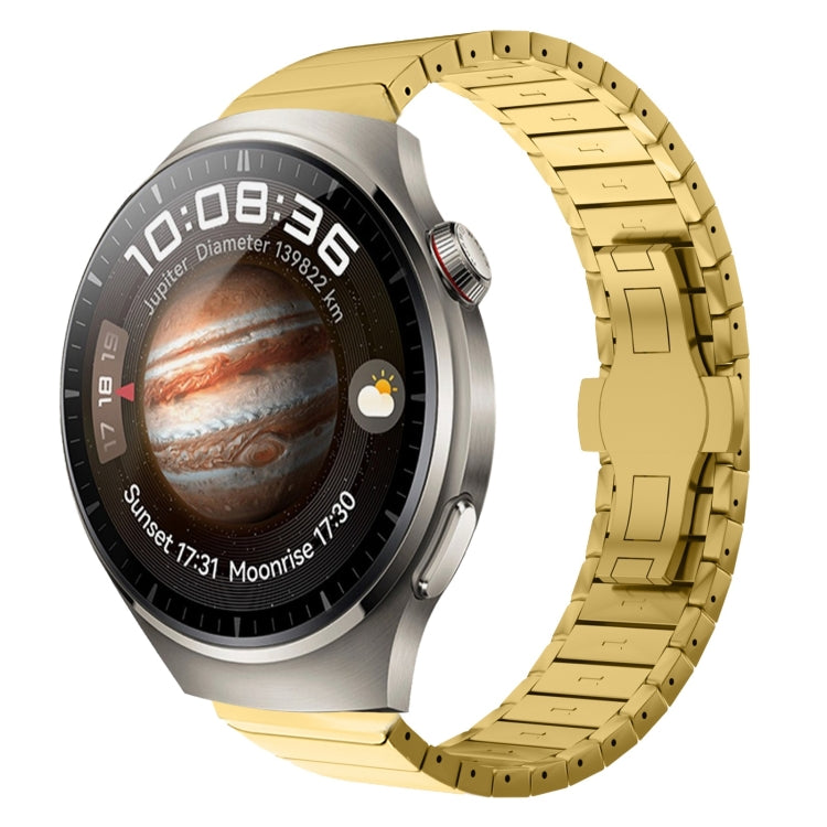 For Huawei Watch 4 22mm One Bead Paint Butterfly Buckle Alloy Watch Band(Gold) - free shipping - PMC TechLife - Order now!