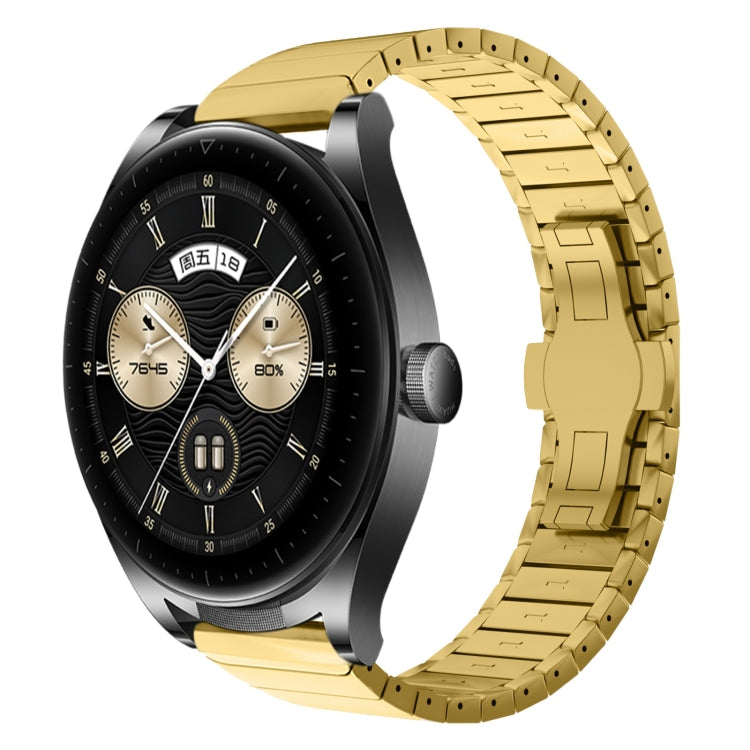 For Huawei Watch Buds 22mm One Bead Paint Butterfly Buckle Alloy Watch Band(Gold) - free shipping - PMC TechLife - Order now!
