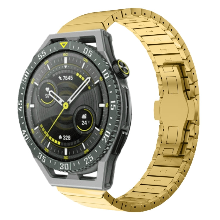 For Huawei Watch GT3 SE 22mm One Bead Paint Butterfly Buckle Alloy Watch Band(Gold) - free shipping - PMC TechLife - Order now!