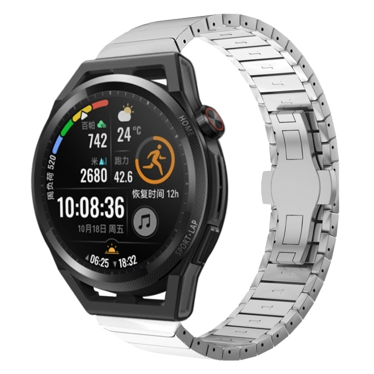 For Huawei Watch GT Runner 22mm One Bead Paint Butterfly Buckle Alloy Watch Band(Silver) - free shipping - PMC TechLife - Order now!