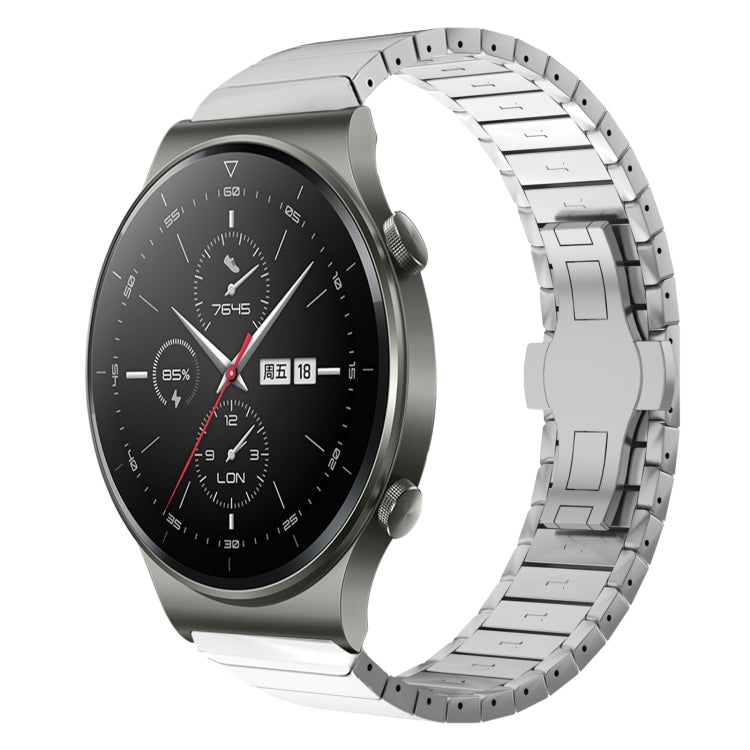 For Huawei Watch GT2 Pro 22mm One Bead Paint Butterfly Buckle Alloy Watch Band(Silver) - free shipping - PMC TechLife - Order now!